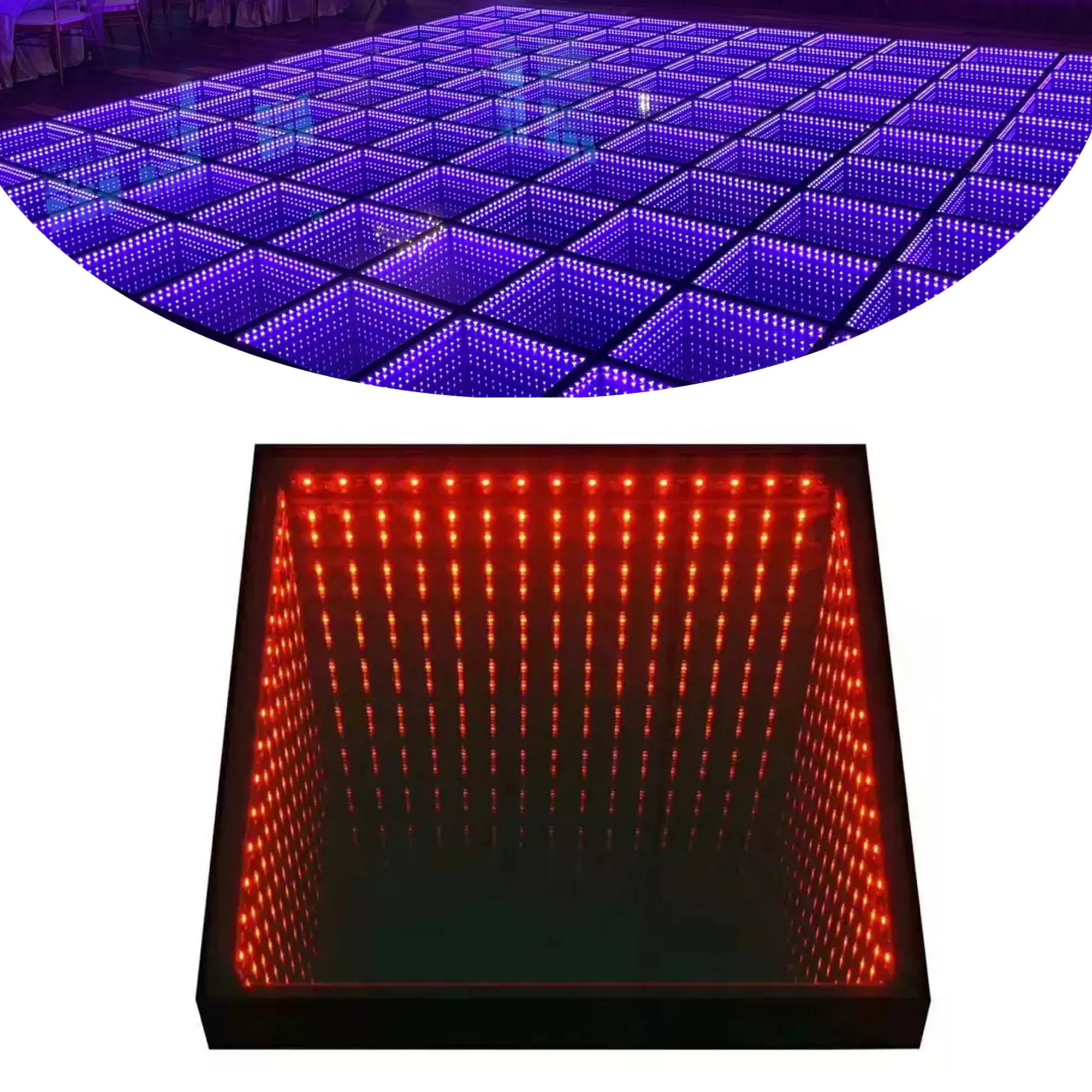 Pista da ballo a Led 3d Infinity Mirror Video Light Led Dance Floor