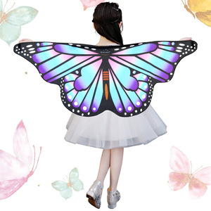 Butterfly Cape For Kids 118x48cm Printed Wings <b>Costume</b> Decorative Accessory For Halloween Party Dress Up Playwear - Product Image 2
