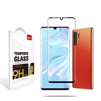 Protection d'écran en verre trempé premium à bords incurvés, couverture intégrale, 0,33 mm, pour Huawei P30 Pro