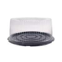 Boîte à gâteau élégante en plastique transparent, 10 pouces, élégante, transparente