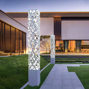 Modern dekorasyon içi boş dış IP65 su geçirmez manzara çim ışığı Yard LED direk ışık açık bahçe lambası - Product Image 1