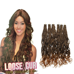 Extensión de cabello hecha a mano de alta calidad, máquina de fibra de alta temperatura, doble trama, libre de enredos, cabello sintético suave y liso - Product Image 1