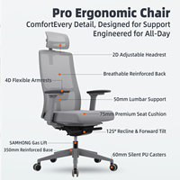 Chaise de bureau de direction avec support lombaire ergonomique, hauteur réglable, fonction pivotante - Design moderne pour le bureau à domicile