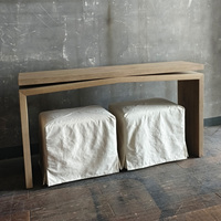 Table console en bois de style américain moderne personnalisée Rhoohill, meubles d'intérieur, cadre en bois massif, table d'entrée