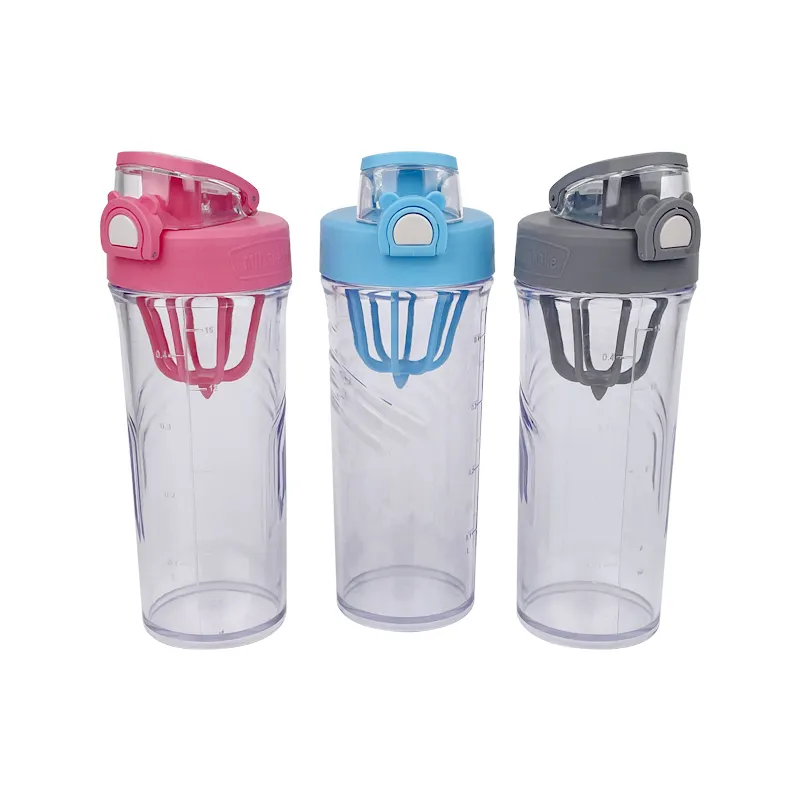 Wholesale Custom Logo Tritan 710ML High Capacity Gym Fitness Sport Water Bottle Plastic Cup Protein Shaker Bottle With Scale