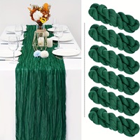 Nappes de table en tissu froissé, nappes tressées de style bohème, décorations de mariage et de fête, serviettes en tissu plissé