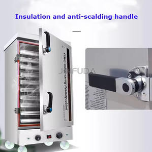 Vaporera Comercial Móvil de Acero Inoxidable con Ruedas para Arroz - Product Image 5