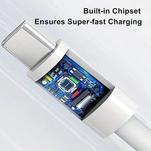 Cable USB-C de Carga Rápida PD de 20W al por Mayor para Teléfono, Carcasa Metálica, Blindaje Trenzado, Carga Rápida de 3A para Impresora - Product Image 3