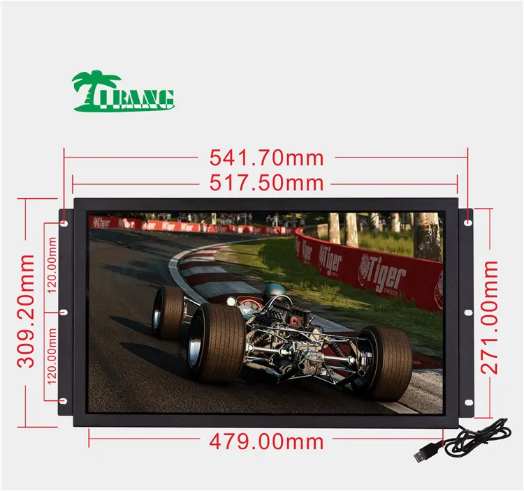 Màn Hình Quảng Cáo VGA DVI 1920*1080 Khung Mở Kỹ Thuật Số Màn Hình LCD Màn Hình Cảm Ứng Điện Dung 21.5 Inch Màn Hình Chơi Game