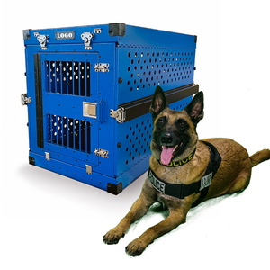 Impact Alu Strong K9 German Shepherd XL Large Aluminum Collapsible Dog Travel Crate Extra Large Folding Animal Cage
