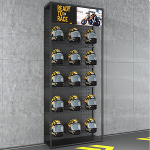 Di lusso a doppia faccia per l'abbigliamento Anti-ruggine moto metallo Pegboard espositore Stand per fiera negozio al dettaglio - Product Image 1