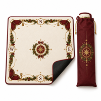 Tapis de Mahjong de Luxe Américain Moderne en Acrylique pour 4 Joueurs avec Design Fusion 4 Couches et 160 Tuiles pour Fêtes de Fin d'Année