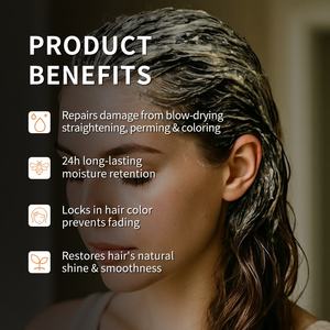 Masque capillaire super hydratant, luxe, miel de Manuka, <span class=keywords><strong>gelée</strong></span> <span class=keywords><strong>royale</strong></span>, masque réparateur hydratant pour des <span class=keywords><strong>cheveux</strong></span> brillants - Product Image 4