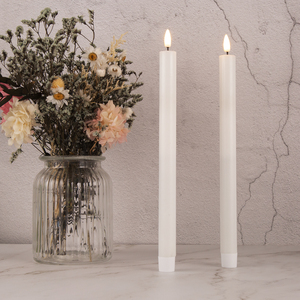 Matti Nến Hình Côn LED Không Lửa 5 Giờ Trang Trí Nhà Cửa Sáp Parafin Màu Trắng - Product Image 4