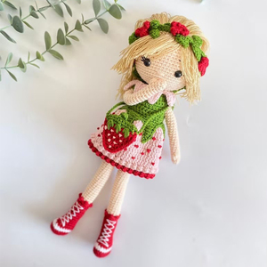 Tùy chỉnh Amigurumi mô hình Crochet công chúa cho bé bộ quà tặng 100% bông đầy đan nhồi Crochet đồ chơi cho trẻ em Quà tặng - Product Image 4
