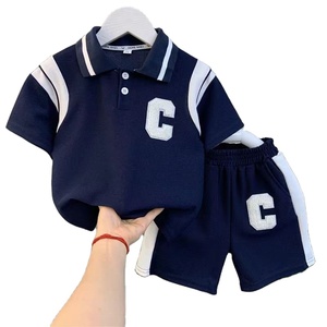IStapromo Cadeaux 1-5 <span class=keywords><strong>ans</strong></span> Mode européenne et américaine POLO Col Revers Costume <span class=keywords><strong>Garçon</strong></span> Manches Courtes Vêtements pour Garçons - Product Image 1