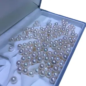 2022 AAAAA hot sale loose round natural loose Japanese akoya seawater pearls bright flawless akoya pearl