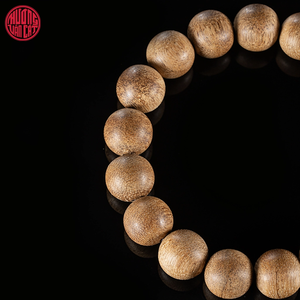 Rare Agarwood <b>Bracelet</b> 12mm Round Dark Beads 12.89g Showcasing Dense Natural Resin Layers Luxury Oud Jewelry - Product Image 4