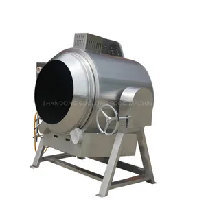 Máquina Wok rotativa para cozinhar, aquecimento comercial a gás, processamento de alimentos, 100L, 600L, venda imperdível
