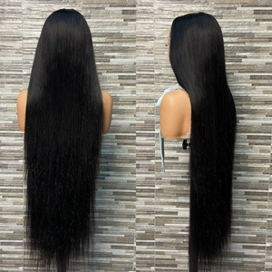 วิกผมตรง<span class=keywords><strong>ยาว</strong></span> 50 นิ้ว 13x6 HD <span class=keywords><strong>แบบ</strong></span>ใส  วิกผมลูกไม้เต็มศีรษะ ผมบราซิลธรรมชาติ ผมเด็ก ผมมนุษย์บริสุทธิ์ สีดำ สำหรับผู้หญิง - Product Image 1