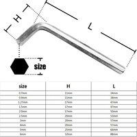 Baja Mikro Kecil 0.7 0.9 1.27 1.5 2 2.5 3 4 5 6Mm Hex Hexagon Socket Allen Kepala Sekrup Baut Obeng Obeng Alat Kunci Driver