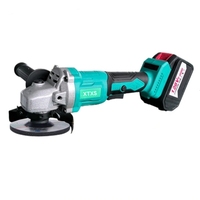 Meuleuse d'angle sans fil sans balais 21V avec batterie au lithium, interrupteur à gâchette, vitesse variable, kit d'outils industriels pour la découpe et le polissage DIY