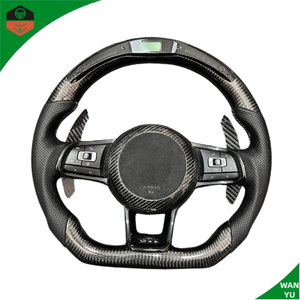 Volante para Volkswagen <span class=keywords><strong>VW</strong></span> <span class=keywords><strong>Golf</strong></span> 7 <span class=keywords><strong>R</strong></span> Golf7 <span class=keywords><strong>Mk7</strong></span> gti 7r, Volantes de Fibra de Carbono - Product Image 3
