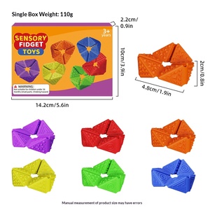 Juguetes Sensoriales <span class=keywords><strong>de</strong></span> Silicona para Niños y Niñas, Cubos <span class=keywords><strong>de</strong></span> Dedo, Juguetes Antiestrés Nostálgicos - Product Image 3