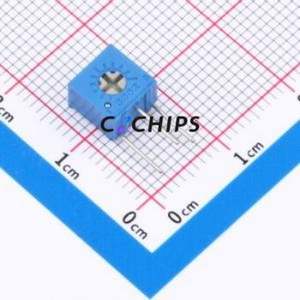 Resistencia Ajustable/Potenciómetro 3362X-102-LF, Componente de Orificio Pasante (THT)-3P, Resistencia de 7x6.8mm, 1kOhm, 10%, 500mW, 250ppm ℃ - Product Image 1