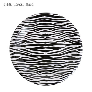 10 ospiti stampa leopardata set di articoli da tavola per feste a tema giungla Kit piatti di carta tovaglioli <span class=keywords><strong>Banner</strong></span> <span class=keywords><strong>Safari</strong></span> forniture per feste di compleanno - Product Image 6