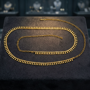 Antique Classic <b>Gold</b> Plated Women's Waist Chains <b>for</b> Wedding and Gift Occasions-Artificial Jewelry From Kanhai Jewels in India - Product Image 2