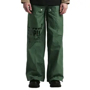 Pantalon cargo en nylon coupe ample pour hommes imprimé personnalisé randonnée Cargo travail pantalon droit grand coupe décontractée sergé Cargo pantalon pour hommes