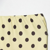 PB&ZA Femme 2026 Nouvelle Collection Été – Pantalon Chic et Tendance à Pois, Coupe Droite Décontractée, Taille Moyenne, Longueur Mi-Mollet