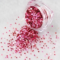 Paillettes multicolores en forme de cœur rond pour ongles, en PET, pour décoration d'ongles de Noël DIY, pour salon.