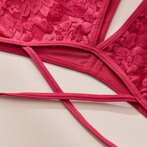 SMOOTH Mutandine Sexy in Pizzo da <span class=keywords><strong>Donna</strong></span> <span class=keywords><strong>Taglie</strong></span> <span class=keywords><strong>Forti</strong></span>, Lingerie con Apertura all'Inguine, Slip in Rete Traforata con Fasce Incrociate, <span class=keywords><strong>Intimo</strong></span> Femminile - Product Image 2