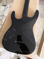 Flyoung Gitar Listrik Berkualitas Tinggi Warna Hitam Mengkilap Instrumen Senar 6 Senar