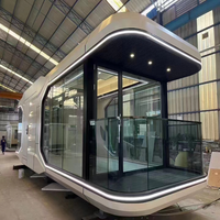 Capsule spatiale préfabriquée extensible pour appartement et villa, structure en acier léger, installation rapide