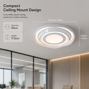 Ventilateur de plafond LED moderne encastré avec télécommande, variateur d'intensité, 3 températures de couleur, 6 vitesses, pour chambre et salon - Product Image 4