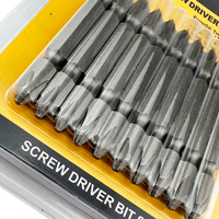 Jeu de 10 embouts de tournevis à double extrémité Phillips 65 mm en acier magnétique pour tournevis électrique et visseuse à chocs