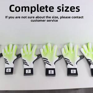 Gants de gardien de but de <span class=keywords><strong>football</strong></span> d'extérieur transfrontaliers en latex pour hommes et femmes, antidérapants et respirants, modèle 02 - Product Image 3