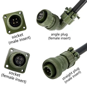 ขั้วต่อ MS3106 DIN แบบวงกลม 5015 ตัวผู้ ตัวเมีย รุ่น MIL-DTL-5015 ซีรีส์ 3/4/7/10 พิน สำหรับยานยนต์ ตัวเรือนทองเหลือง ขั้วต่อ 4A - Product Image 3