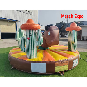 Toro Inflable Artificial de PVC para Juego, Parque de <span class=keywords><strong>Cactus</strong></span>, Parque Infantil Inflable, Juego de Toro de Rodeo, Juego Deportivo Interactivo para Carnaval - Product Image 2