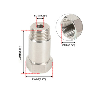 Adaptador de sensor de oxígeno M18x1.5, tubo recto de aleación de aluminio de 45 mm para actualización y reequipamiento - Product Image 2