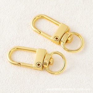 Fermoir à ressort en métal poli, crochet à déclenchement pivotant pour porte-clés, cordon, sangle de sac, accessoires en alliage de zinc - Product Image 4