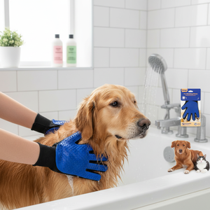 Guanti da bagno per animali domestici da 12 confezioni in rete TPR sicuri per la toelettatura e la pulizia 23x17cm 3 colori disponibili - Product Image 3