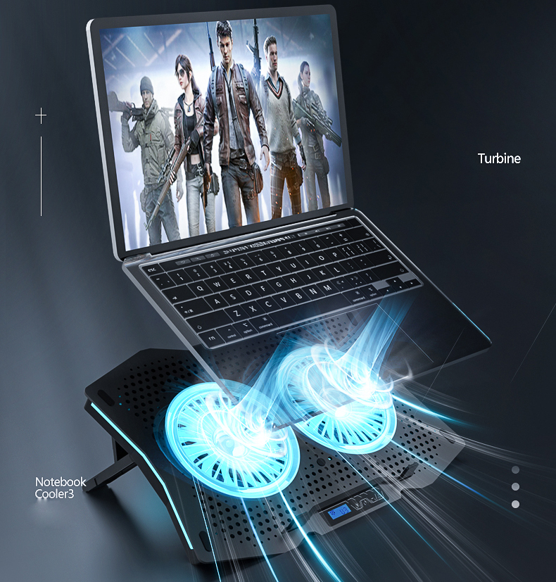 Портативный складной охлаждающий Usb-кулер для ноутбука, тонкая подставка для ноутбука, воздушный алюминиевый охлаждающий вентилятор для ноутбука