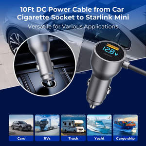 Cargador de Coche Starlink Mini, Cable de Alimentación CC para Encendedor de Cigarrillos de 12V-24V con Pantalla Digital, con USB-C de 30W y USB-A de 350 Puertos - Product Image 3