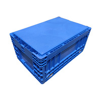Caisses de rangement pliables en plastique PP recyclable avec poignée pratique, personnalisables, capacité de 40 kg, volume de 54 L, marque WLL, épaisseur de 3 mm
