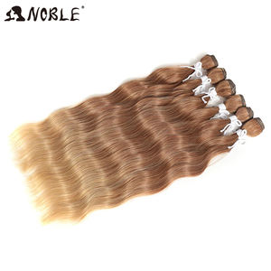 Estensioni per Capelli in Fibra Sintetica Resistente al Calore, Effetto Ondulato, per Tinture Bionde, 6 Pezzi/Confezione - Product Image 5