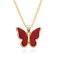 Nouveau collier pendentif papillon en nacre blanche exquise, chaîne de clavicule minimaliste, bijoux tendance pour femmes